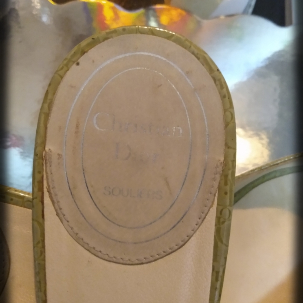 Vintage Christian Dior Sandals with Lock and Key